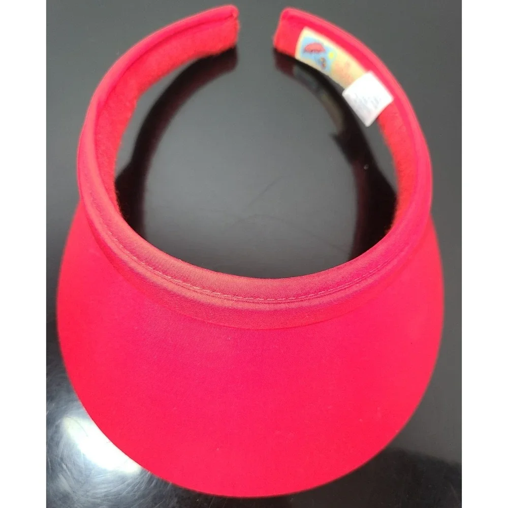 NWOT Womens Clip On Red Sun Visor Ladies Hat Cotton Sun Visor Tennis Golf Beach‎